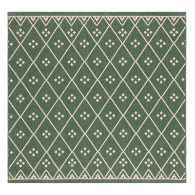 Courtyard Performance Geometric Indoor/Outdoor Area Rug