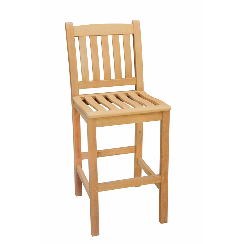 30" Teak Patio Bar Stool