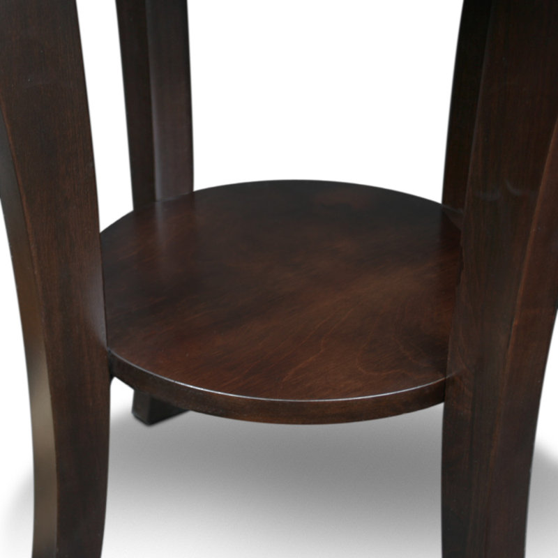 Boa Solid Wood Round Side Table, Chocolate Cherry