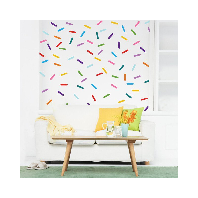 Décalcomanie murale confetti pastel