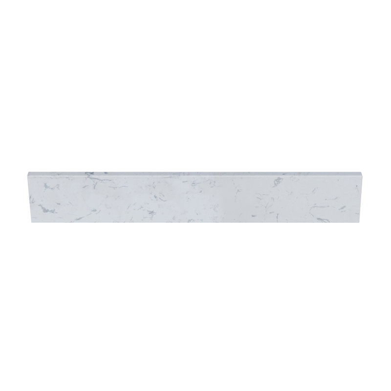 31 In. W  Backsplash, Engineered Carrara Marble