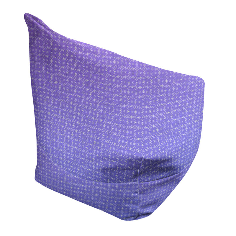 Sac de pois Kitterman, H 27 po x L 30 po x P 25 po, Pouf fauteuil, Bleu / mauve