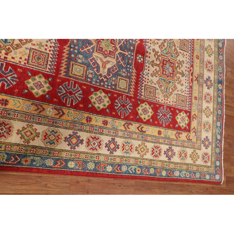 Tapis géométrique Kazak fabriqué à la main 5
