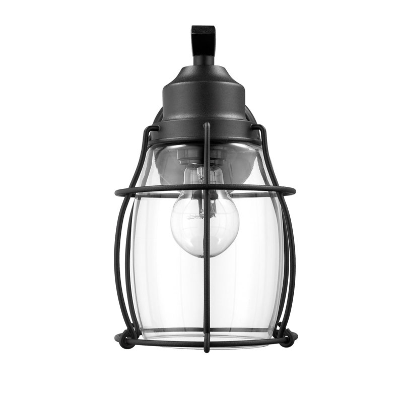 Charlotte Soules 1 Light Textured Black Outdoor Wall Sconce 11" Tall