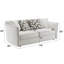 Causeuse en chenille beige avec 4 coussins