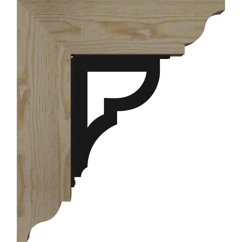 Support simple en fer Bradford 8 po, H 12 po x P 9 1/2 po, 4"W x 2"T Douglas Fir (Rough Sawn)