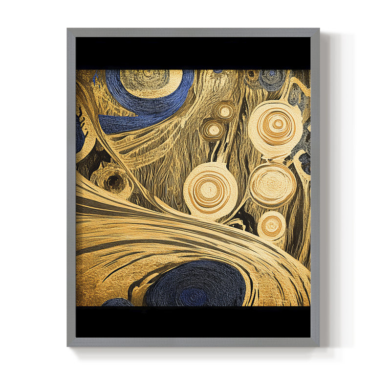 «Abstract Abstract», reproduction encadrée - prêt à accrocher, Gris, H 10 po x l 8 po
