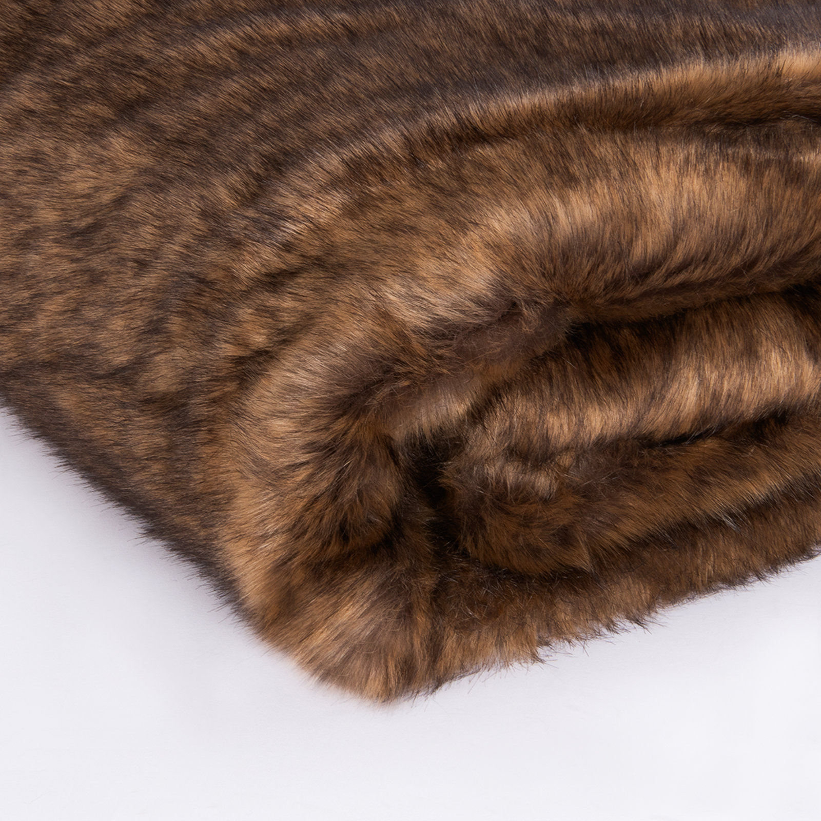Faux Fur Knit Throw Blanket, 58" W x 60" L