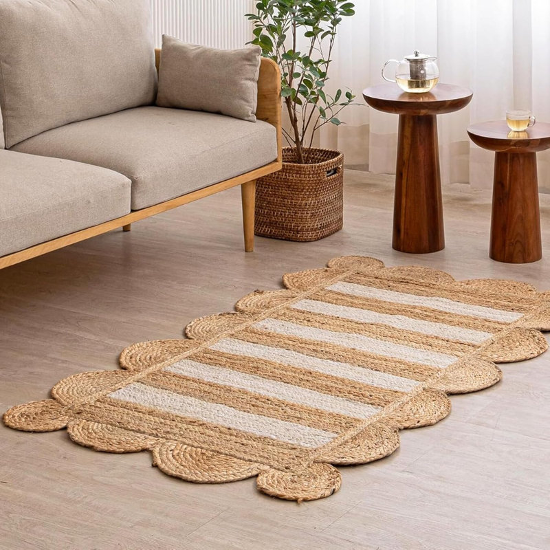Christensen Hand Braided Jute / Sisal Striped Indoor / Outdoor Rug