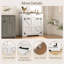 Armoire à linge avec 2 paniers amovibles, armoire à linge inclinable avec 2 tiroirs 