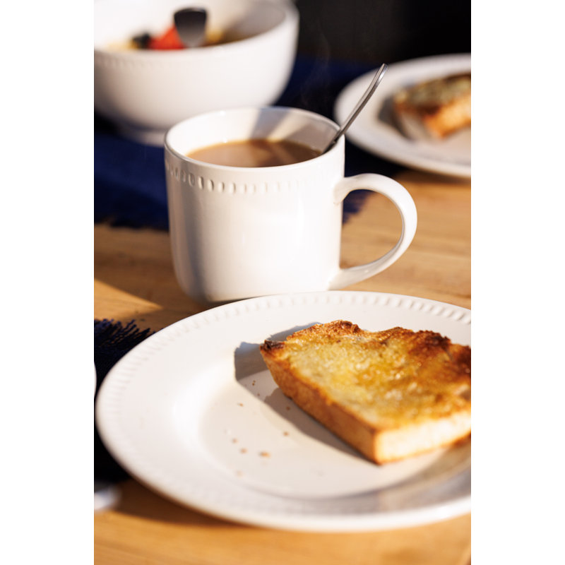 Mikasa Cranborne Stoneware Side Plates, 21cm, Cream