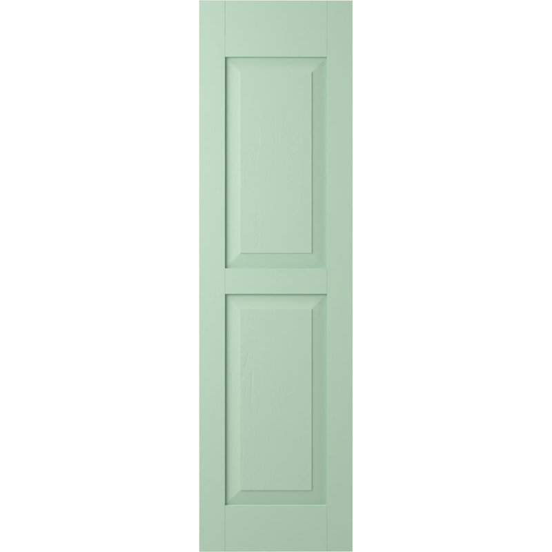 Deux volets à panneau plat Americraft (par paire), Verre de mer, 15", 73"