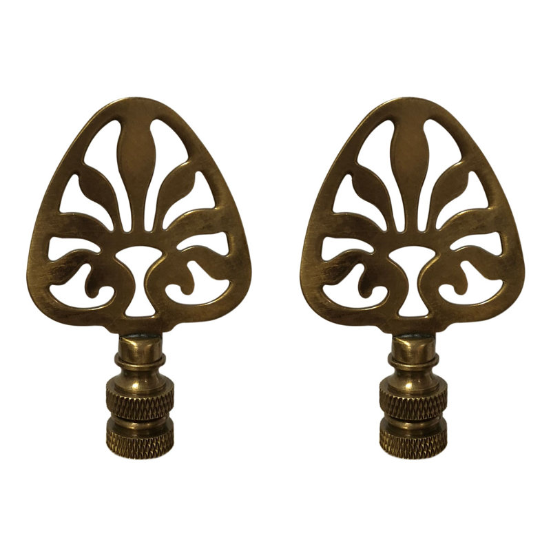 Faîteau de lampe filigree pour soleil ascendant, Laiton antique