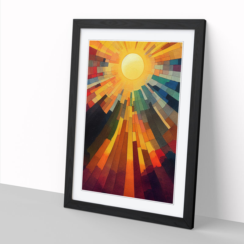 Heimo Magical Sun Vol.1 - Picture Frame Print, 64cm H x 46cm W, Oak