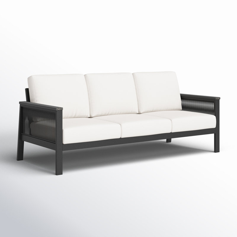 Townsend 80'' Wide Outdoor Patio Sofa with Sunbrella® Cushions, Canvas White Sunbrella® Canvas