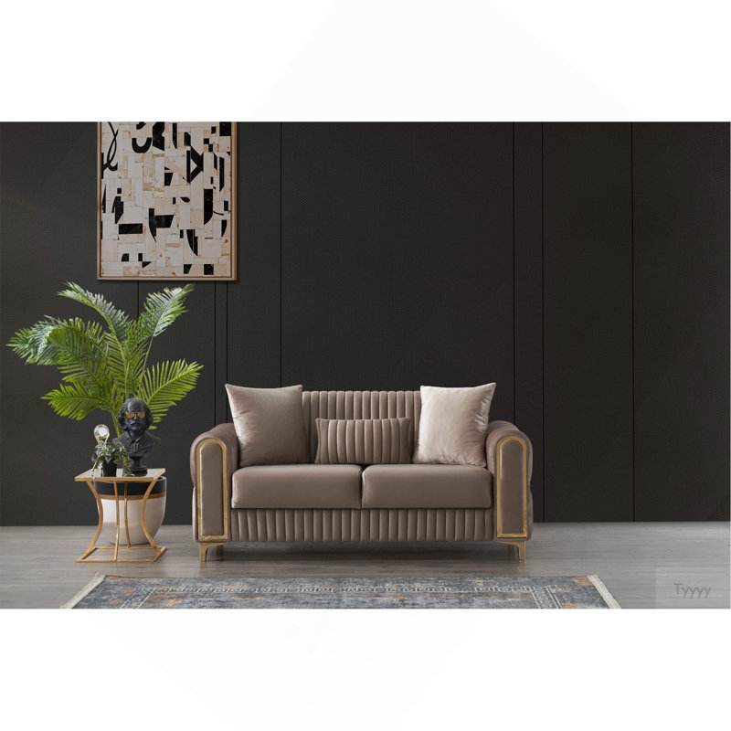 Causeuse convertible en tissu de velours Melody