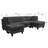 118" W U-Shaped Sectional with 2 Ottomans-1116855910