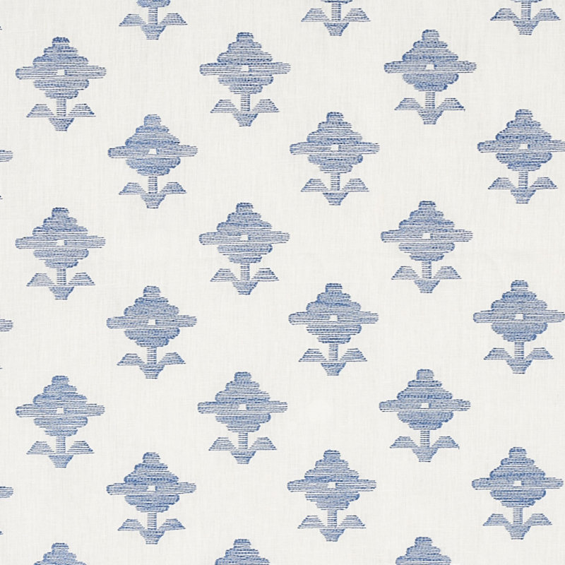 Tissu de broderie Rubia, Bleu