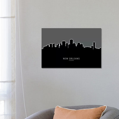 «New Orleans Louisiana Skyline» par Michael Tompsett, impression sur toile tendue