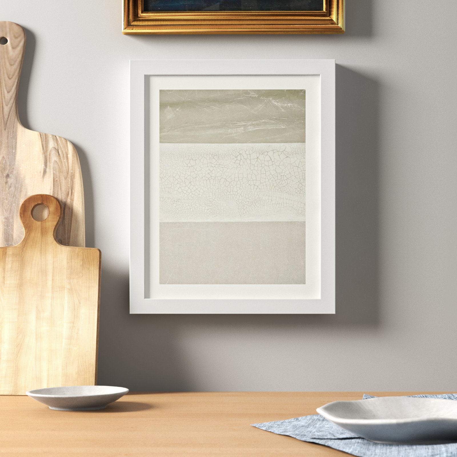 Cracked Parchment I by Vanna Lam, Black, 13.25" H x 10.75" W x 0.88" D