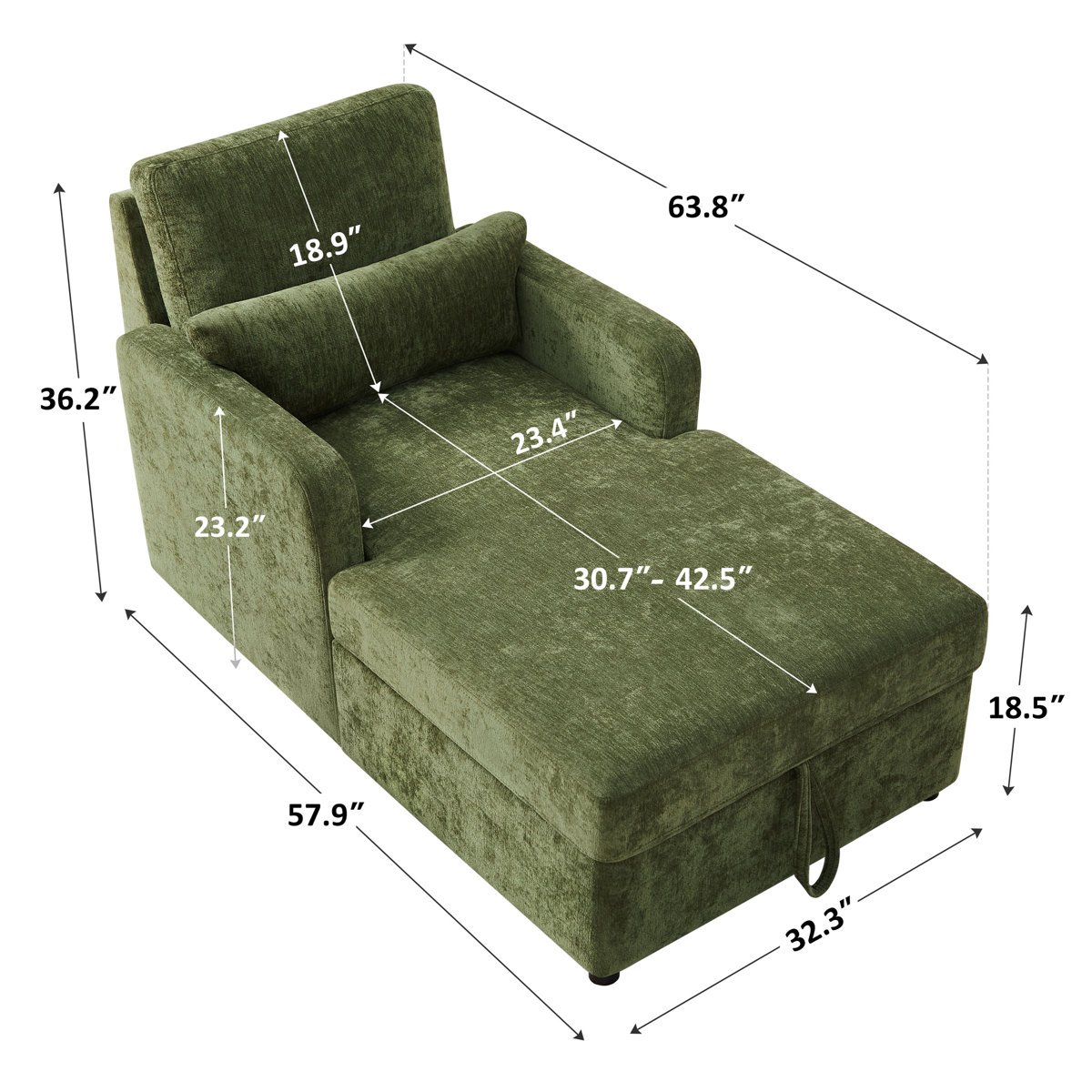 Latitude Run® Upholstered Chaise Lounge With Storage - Wayfair Canada