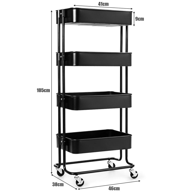 Lattin 106cm H x 46cm W Cart, Stoving Varnish