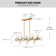 Faustena 16-Light Dimmable Bubble Glass Golden Sputnik Modern Linear Chandelier