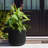 Greenebaum 14.8'' D Round Ribbed Black Planter, Outdoor Plant Pot-409472164-409472167