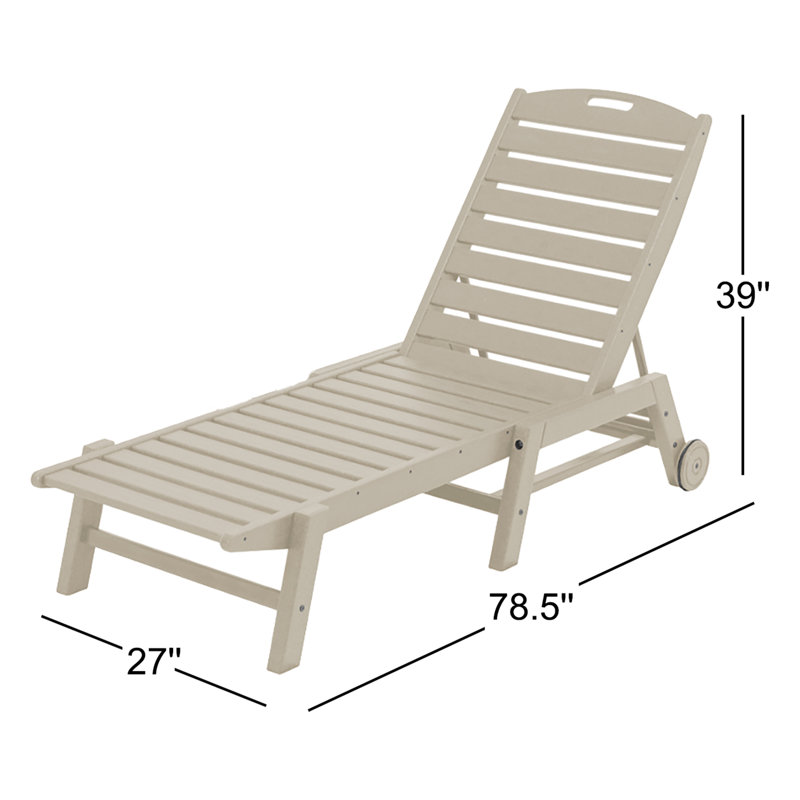 Ensemble de chaises longues 3 pièces POLYWOOD Nautical, Sable