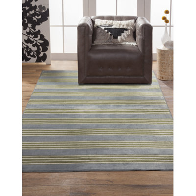 Tomkin Light Blue/Green/Ivory Area Rug 5x8