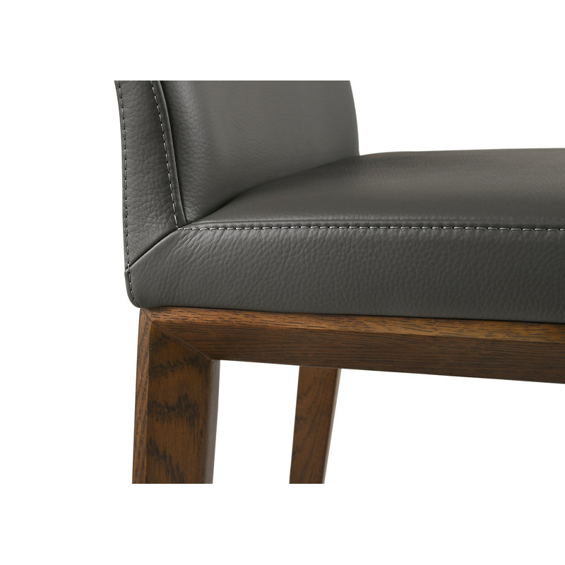 Tabouret de comptoir 26 po Jessia, Gris, Noyer