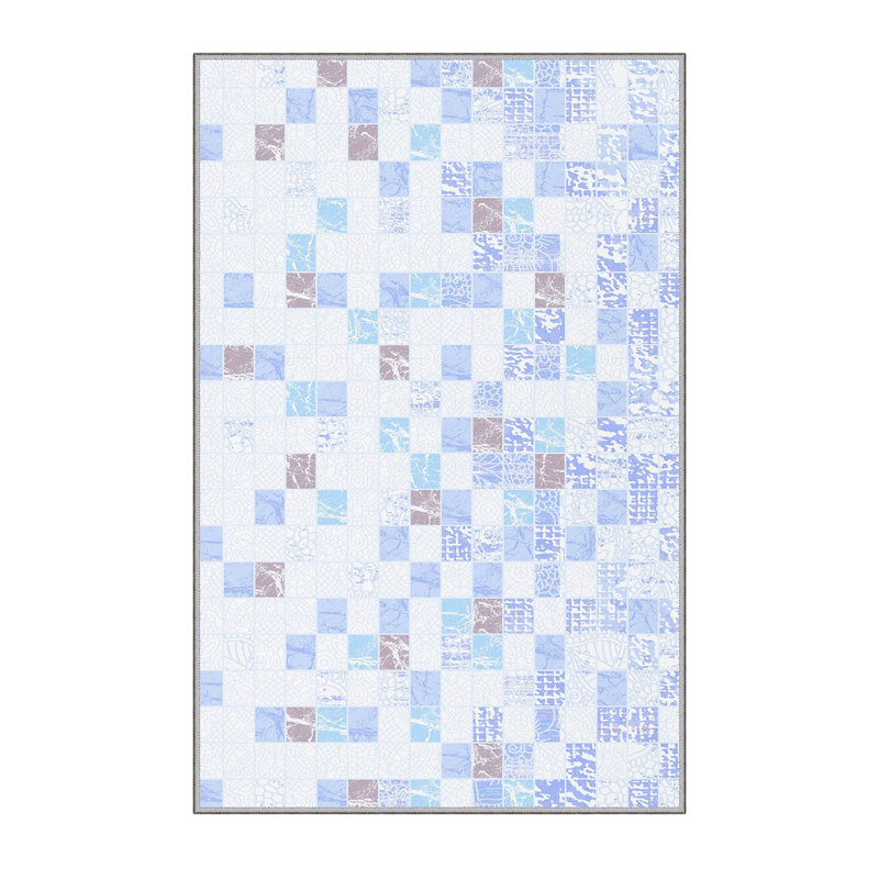 Stylish Hall Carpet 2.6 x 4.9 Feet, 100% Polyester with 8 mm Pile Height | Antibacterial, Non-Slip PVC Felt Dot Underside | Machine Washable, 3D Digital Printing | Perfect for Home Entryways & Living Spaces
