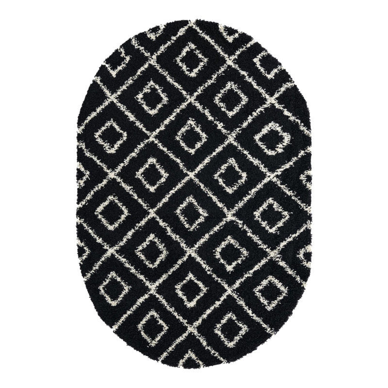 Arold Geometric Indoor Rug, Oval 5'3" x 8'