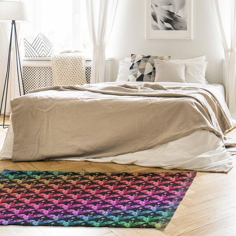 Tapis bleu/violet/rouge floral Mcguigan, Oui