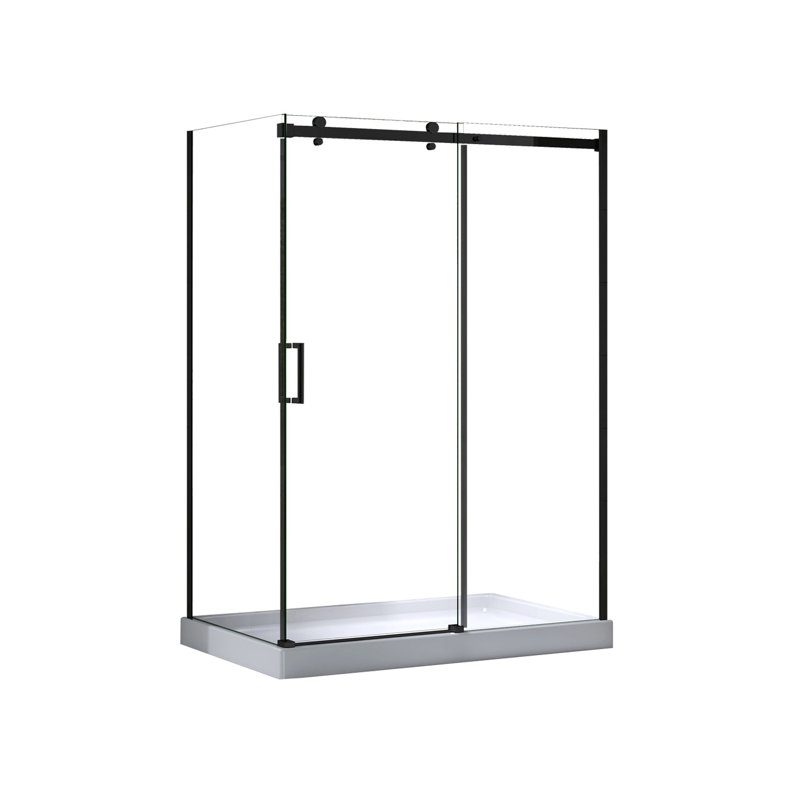 Panneau de retour de douche 36 po Cld-36Bk-III en noir mat, Noir mat