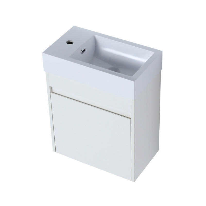 Haniyyah 0'' Single Bathroom Vanity with Resin Top