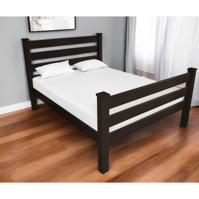 Brown Solid Wood Twin Bed Frame