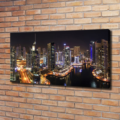 Marina In Dubai - Wrapped Canvas Print