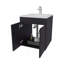 Meuble-lavabo avec deux portes Shoshoni, wengé-1092591603