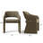 19" Seat Height Waterproof Upholstered Fabric Dining Armchair-1205064960