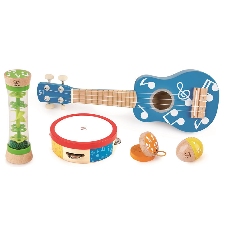 Preschool Kids 5 Piece Plastic Musical Toy Instrument Band Set