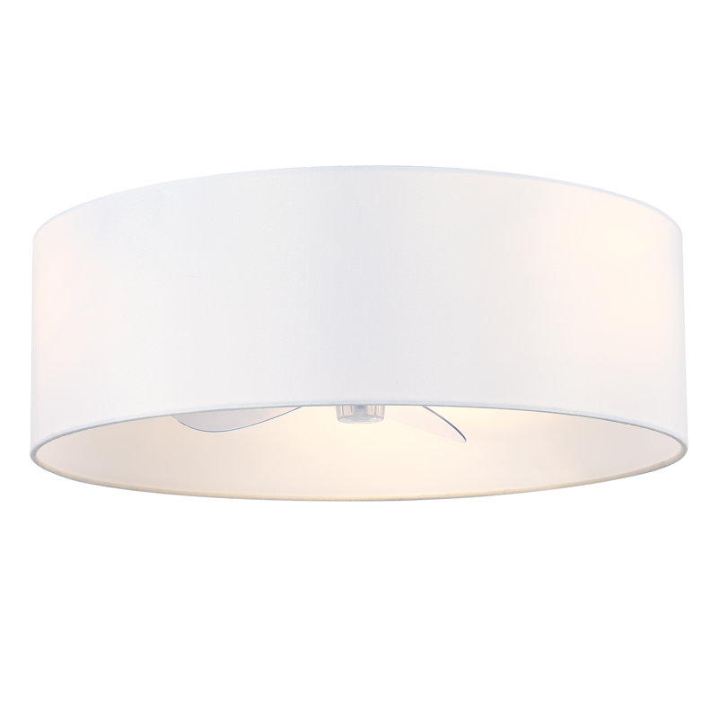 Ventilateur de plafond moderne 18 "avec lumière, Noir mat