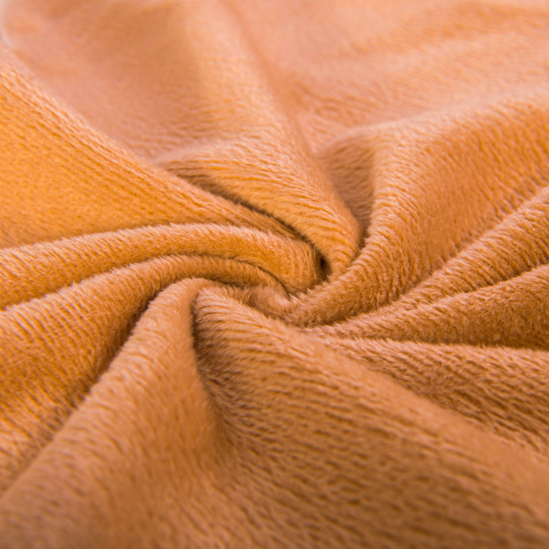 Housse de coussin carré en velours, Chameau, H 26 po x l 26 po
