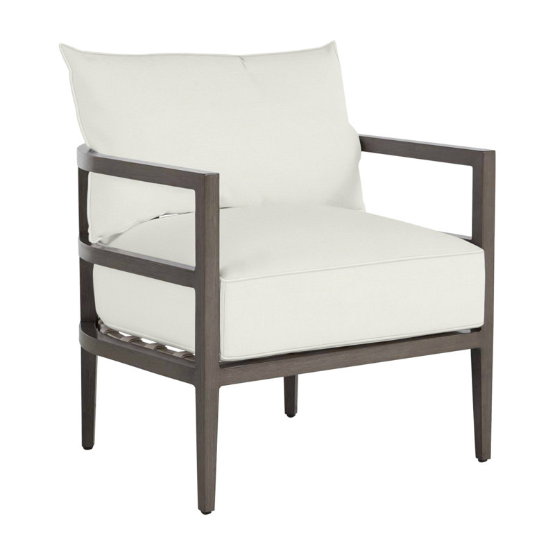 Santa Barbara Patio Chair, Welt, Natural White, Standard Plus