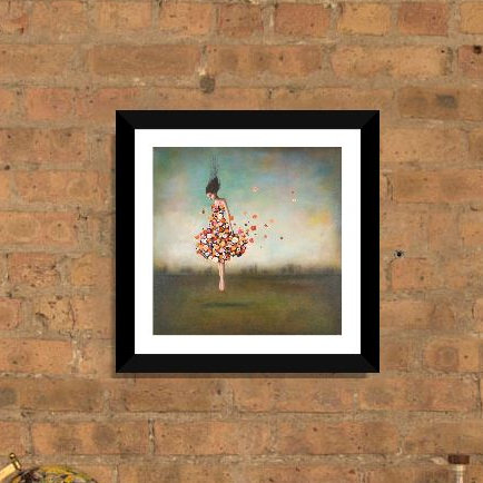 «Boundlessness in Bloom», reproduction, H 16 po x l 16 po x p 1 po, Cadre noir