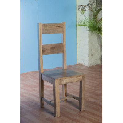 Odisha 38cm H Solid Wood Ladder Back Side Chair in Brown