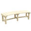 Banc de jardin en bois, banc d'arbre extérieur rond en demi-cercle, banc de parc enveloppant pour cour, patio, terrasse, pelouse, naturel