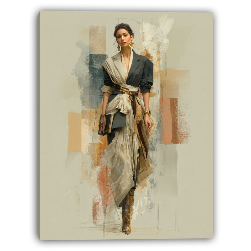 «Runway Chic», art mural sur toile tendue, H 24 po x l 16 po
