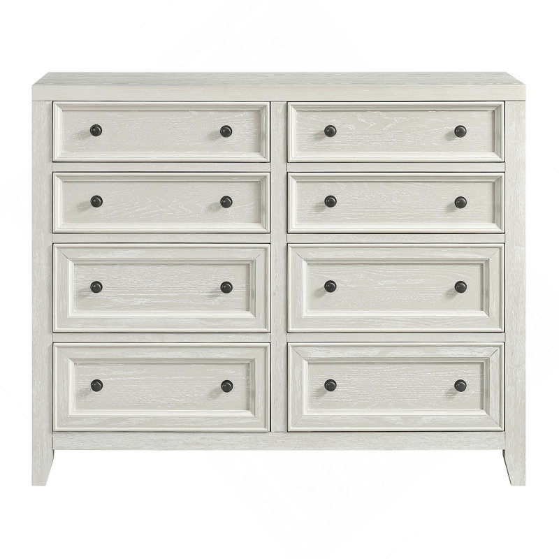 8-Drawer Horizontal Dresser, White