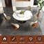 Table de salle à manger ronde 59 po 59 po avec plateau tournant rotatif à 360 ° - pour la salle à manger, espace compact (8 chaises)-15964825